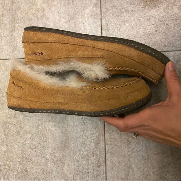 COLUMBIA W BIG SKY MOC WOMEN'S suede SLIPPER woman unisex SIZE 9 - Picture 7 of 11